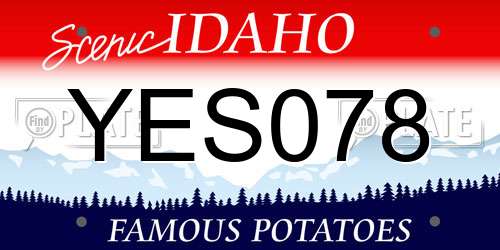 YES078 Idaho License Plate