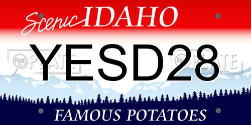 YESD28 Idaho License Plate