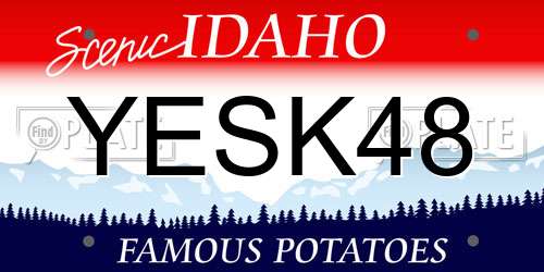 YESK48 Idaho License Plate