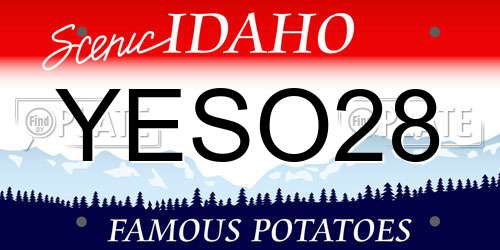 YESO28 Idaho License Plate