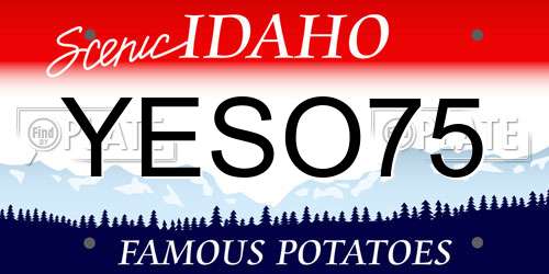 YESO75 Idaho License Plate