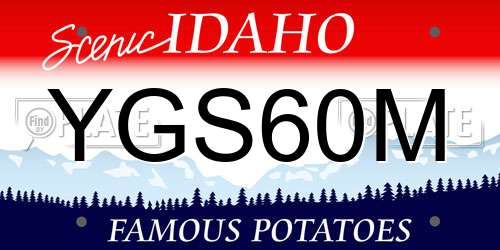 YGS60M Idaho License Plate