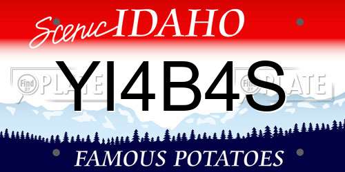 YI4B4S Idaho License Plate