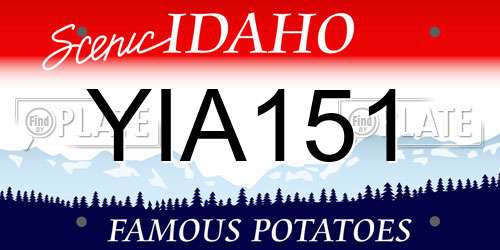 YIA151 Idaho License Plate