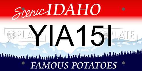 YIA15I Idaho License Plate