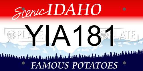 YIA181 Idaho License Plate