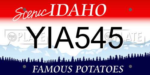 YIA545 Idaho License Plate