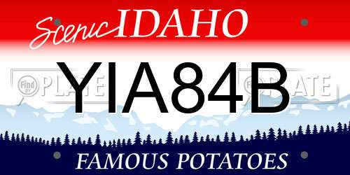 YIA84B Idaho License Plate