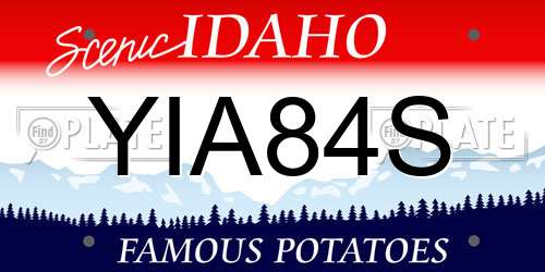 YIA84S Idaho License Plate