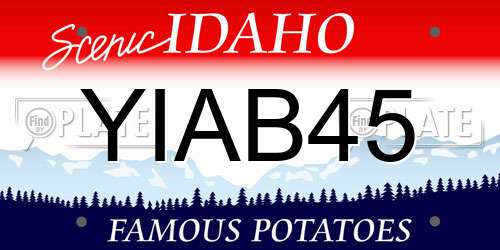 YIAB45 Idaho License Plate