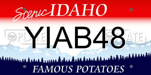 YIAB48 Idaho License Plate