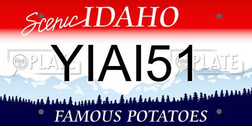 YIAI51 Idaho License Plate