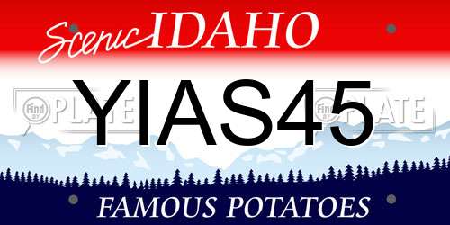 YIAS45 Idaho License Plate