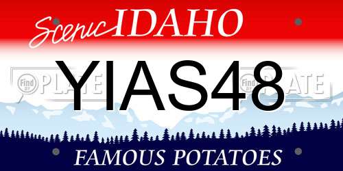 YIAS48 Idaho License Plate