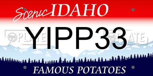 YIPP33 Idaho License Plate