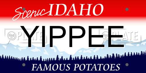 YIPPEE Idaho License Plate