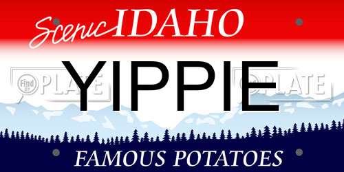 YIPPIE Idaho License Plate