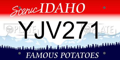 YJV271 Idaho License Plate