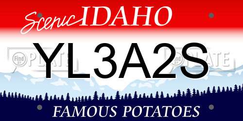 YL3A2S Idaho License Plate
