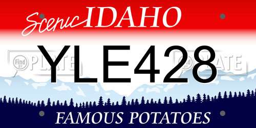 YLE428 Idaho License Plate