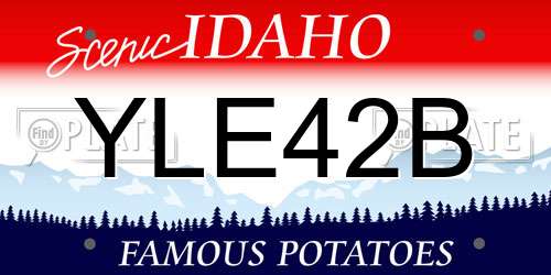 YLE42B Idaho License Plate