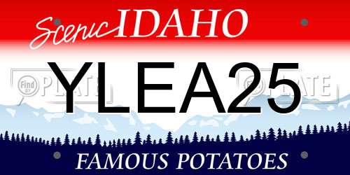 YLEA25 Idaho License Plate