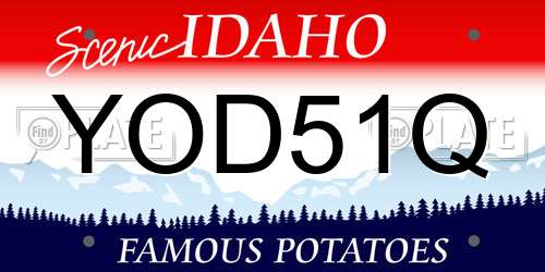 YOD51Q Idaho License Plate