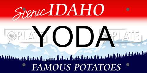 YODA Idaho License Plate