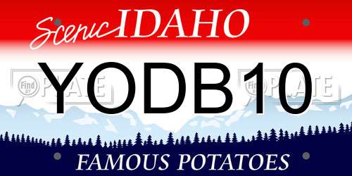 YODB10 Idaho License Plate