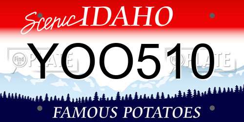 YOO510 Idaho License Plate