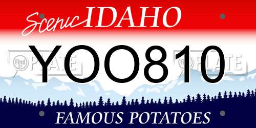YOO810 Idaho License Plate