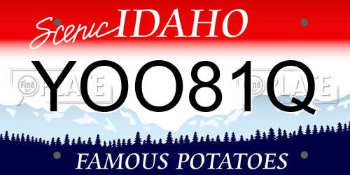 YOO81Q Idaho License Plate