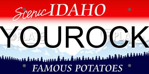 YOUROCK Idaho License Plate