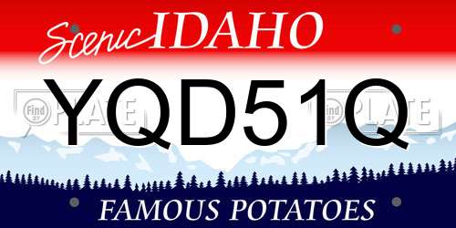 YQD51Q Idaho License Plate