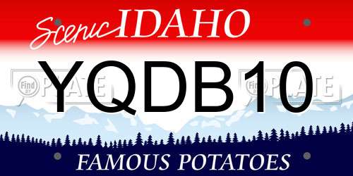 YQDB10 Idaho License Plate