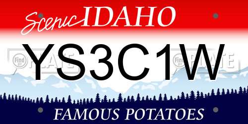 YS3C1W Idaho License Plate