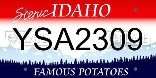 YSA2309 Idaho License Plate