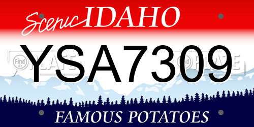 YSA7309 Idaho License Plate