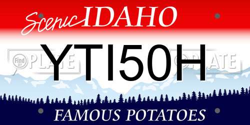 YTI50H Idaho License Plate