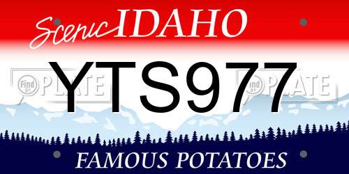 YTS977 Idaho License Plate