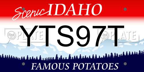 YTS97T Idaho License Plate
