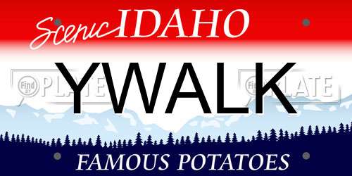 YWALK Idaho License Plate
