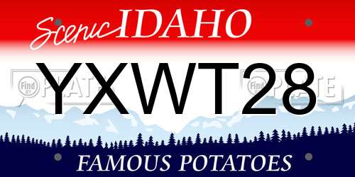 YXWT28 Idaho License Plate