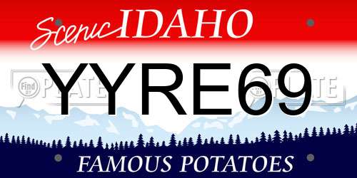 YYRE69 Idaho License Plate