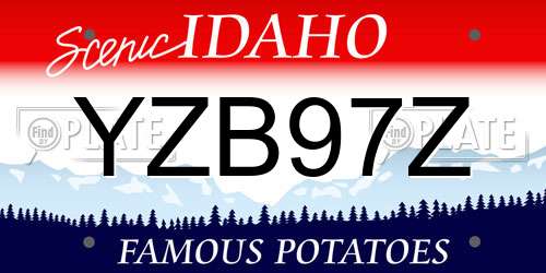 YZB97Z Idaho License Plate
