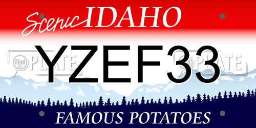 YZEF33 Idaho License Plate