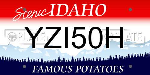 YZI50H Idaho License Plate