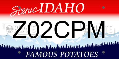 Z02CPM Idaho License Plate