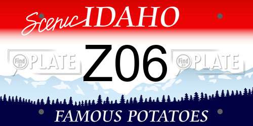 Z06 Idaho License Plate