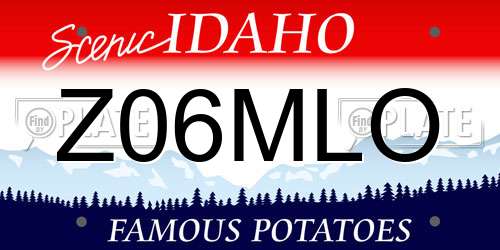 Z06MLO Idaho License Plate